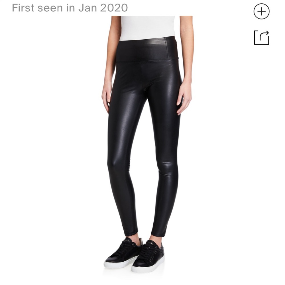NWT 7 for all mankind black faux leather leggings!